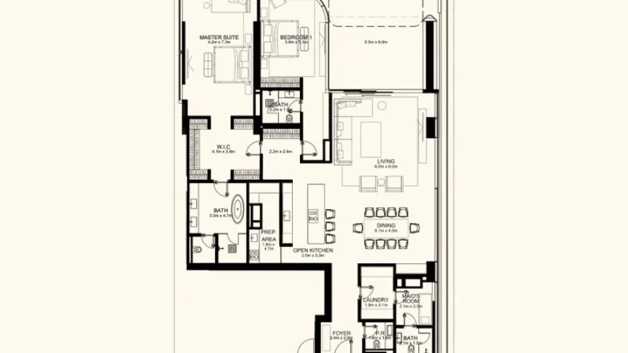 Apartamento de 2 dormitorios en Palm Jumeirah, UAE No. 1238 № 5