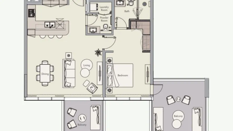 Apartamento de 1 dormitorio en Palm Jumeirah, UAE No. 1227 № 5