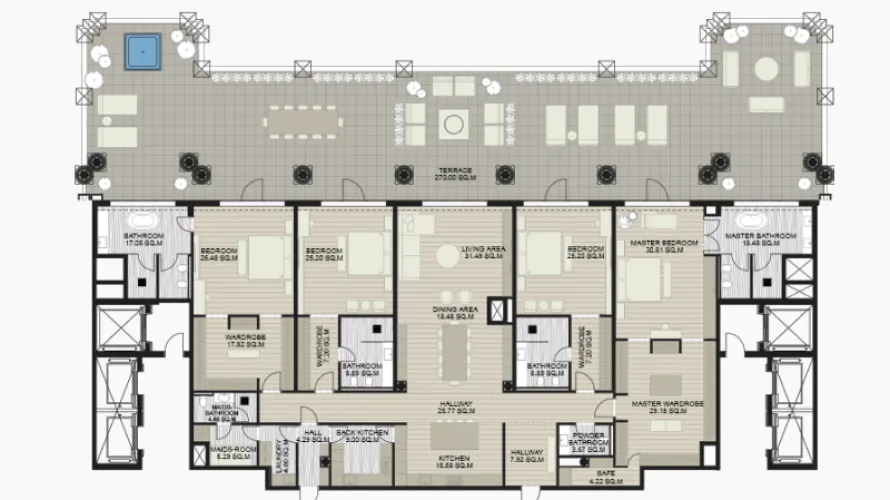 Apartamento de 2 dormitorios en Palm Jumeirah, UAE No. 1242 № 7