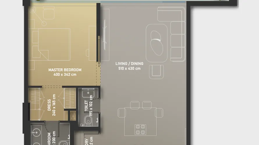 Apartamento de 1 dormitorio en Palm Jumeirah, UAE No. 1243 № 2