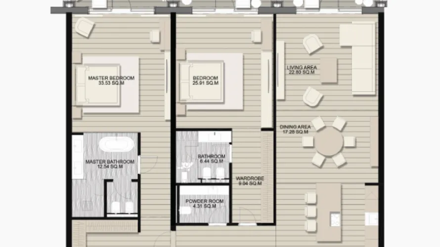 Apartamento de 2 dormitorios en Palm Jumeirah, UAE No. 1242 № 5
