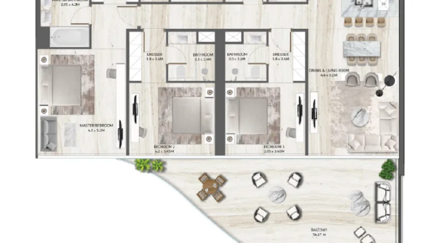 Apartamento de 2 dormitorios en Palm Jumeirah, UAE No. 1231 № 8