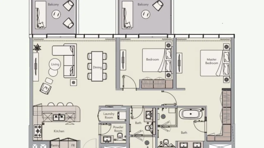 Apartamento de 1 dormitorio en Palm Jumeirah, UAE No. 1227 № 6