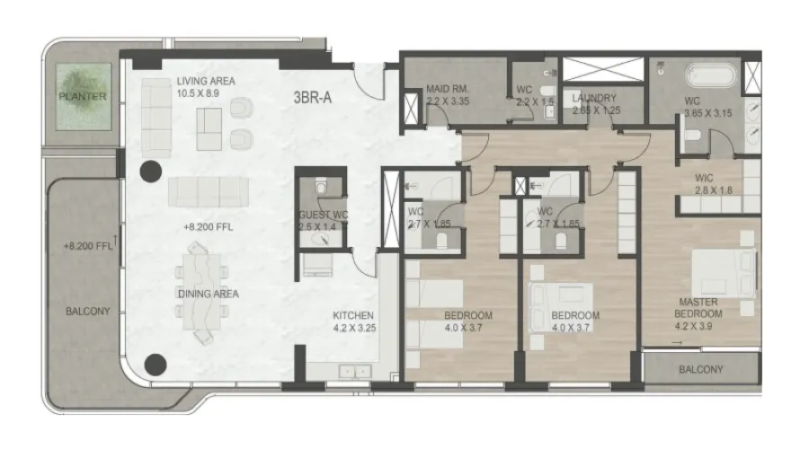 Appartement de 1 chambre à Palm Jumeirah, UAE No. 1232 № 1