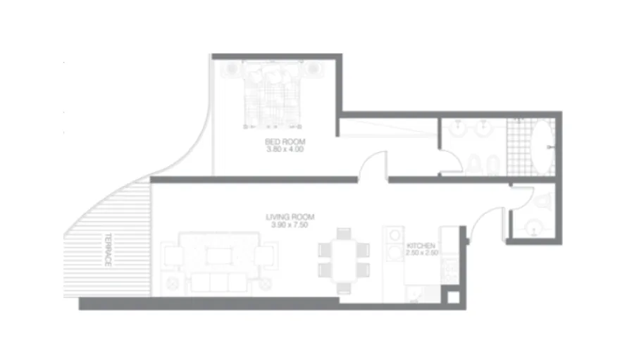 Appartement de 1 chambre à Palm Jumeirah, UAE No. 1223 № 2