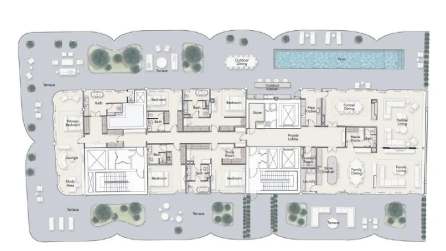 Penthouse de 2 chambres à Palm Jumeirah, UAE No. 1245 № 9