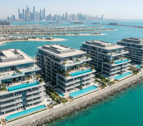 Palm Jumeirah : emplacement phare de l'immobilier de luxe à Dubaï. Les prix des villas ont augmenté de 24 % sur l'année № 1