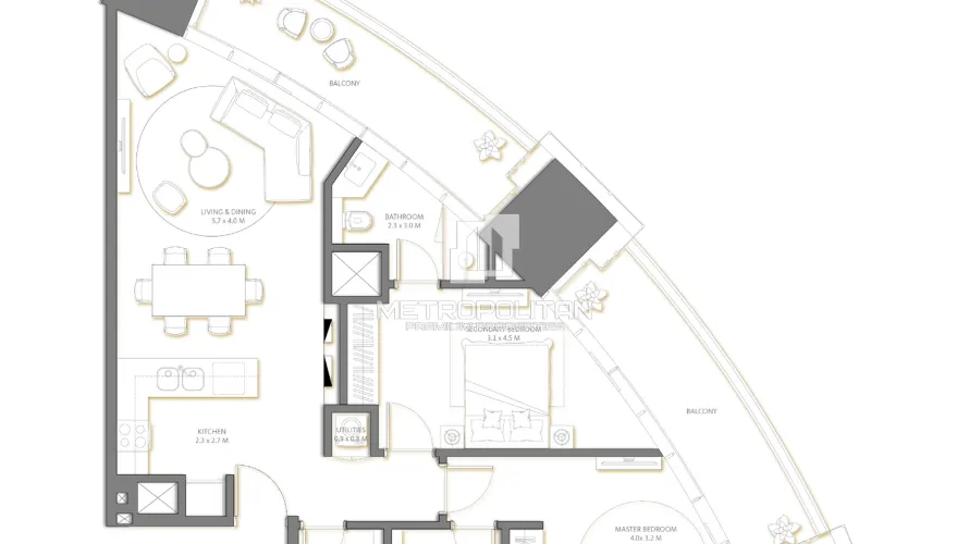 Appartement de 2 chambres à Palm Jumeirah, UAE No. 358 № 14