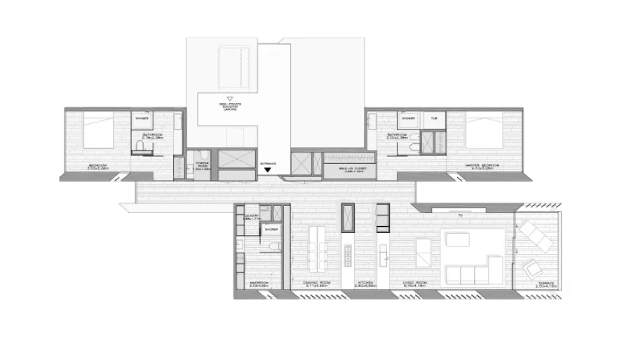 Appartement de 4 chambres à Palm Jumeirah, UAE No. 1234 № 2