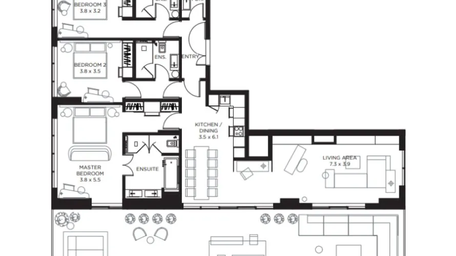Квартира 79м² в  Пальма Джумейра, Дубай, ОАЭ №1233 № 1