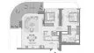 Планировка Квартиры «2BR» с 2 спальнями в ЖК BAYVIEW BY ADDRESS RESORTS