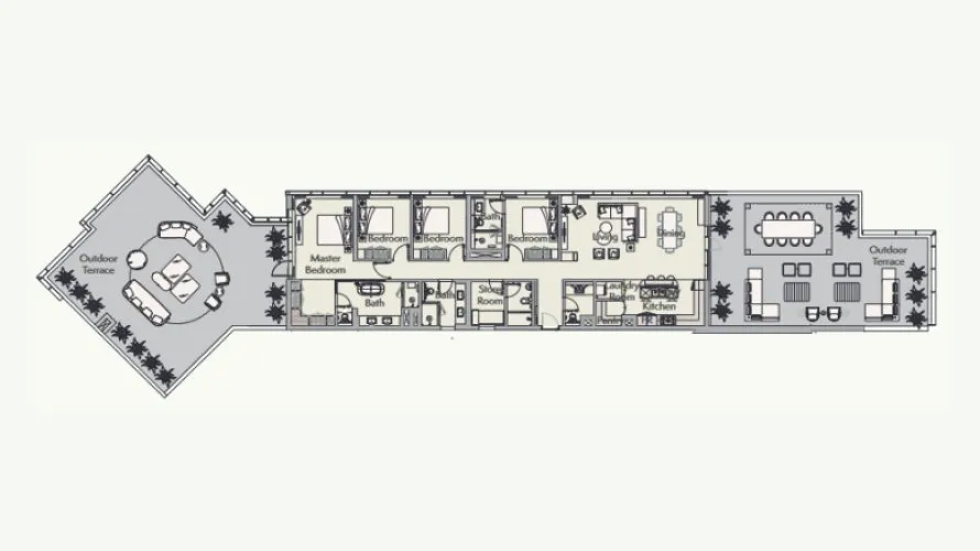 Квартира с 1 спальней в  Пальма Джумейра, Дубай, ОАЭ №1227 № 7