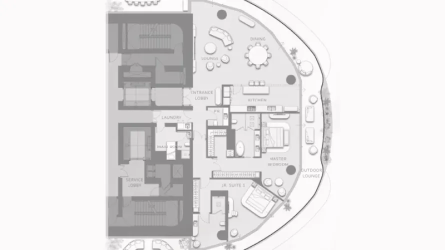 Квартира с 2 спальнями в  Пальма Джумейра, Дубай, ОАЭ №1244 № 8