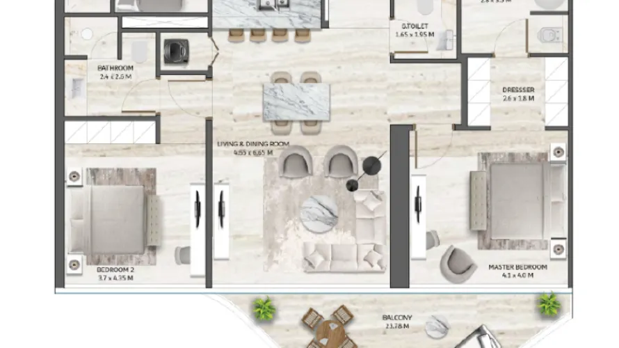 2 bedrooms apartment for sale , Palm Jumeirah, Dubai, UAE No. 1231 № 7