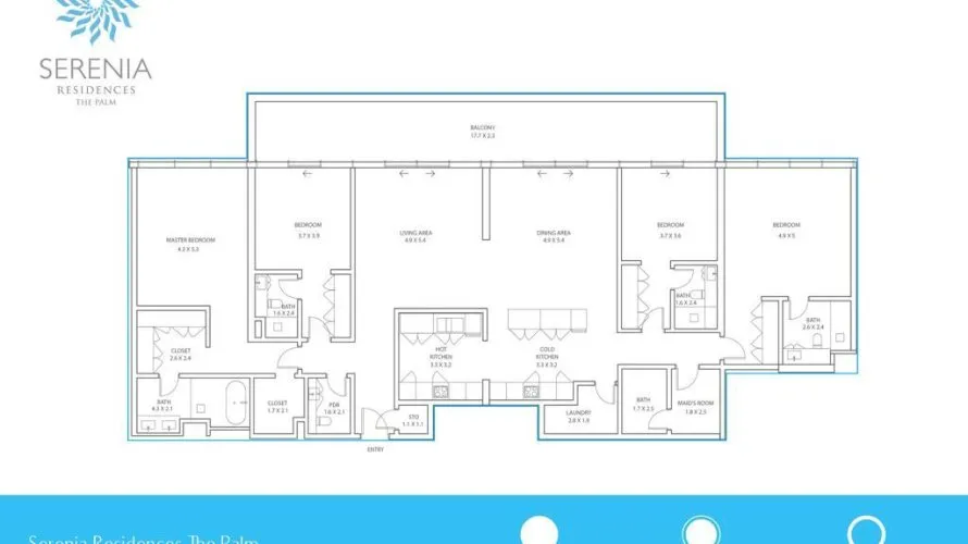 4 bedrooms penthouse for sale , Serenia Residences The Palm, Palm Jumeirah, Dubai, UAE No. 825 № 2