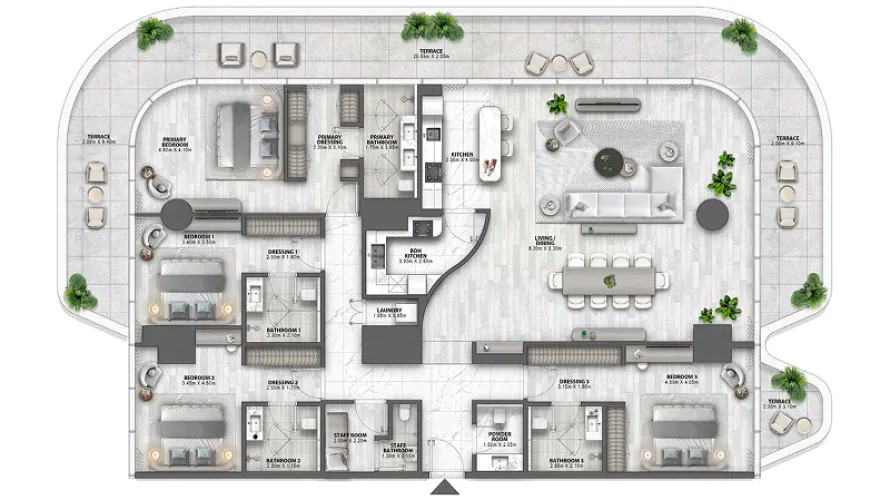 1 bedroom apartment for sale , Palm Jumeirah, Dubai, UAE No. 1225 № 10