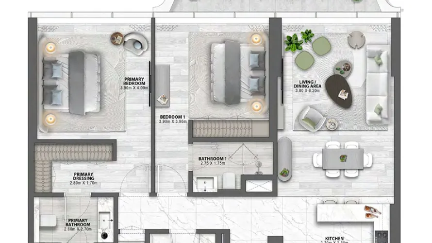 1 bedroom apartment for sale , Palm Jumeirah, Dubai, UAE No. 1225 № 8