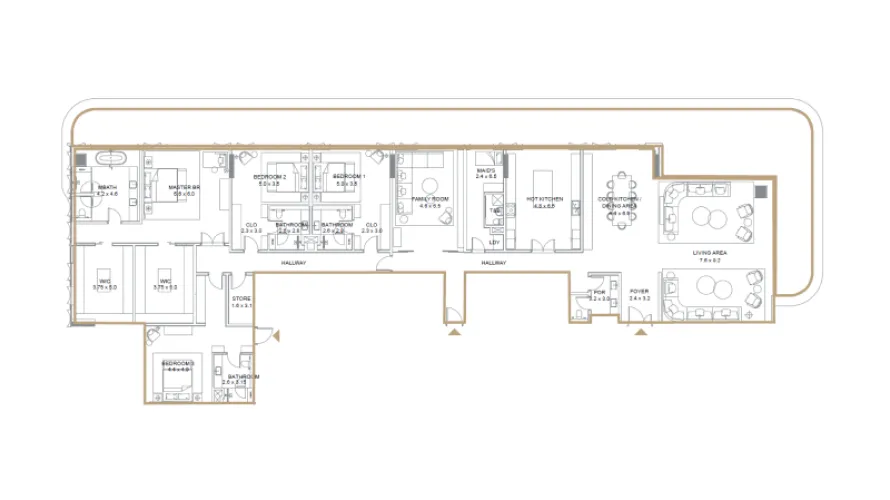 1 bedroom apartment for sale , Palm Jumeirah, Dubai, UAE No. 1237 № 7