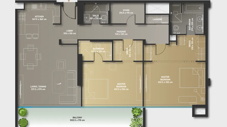 1 bedroom apartment for sale , Palm Jumeirah, Dubai, UAE No. 1243 № 3