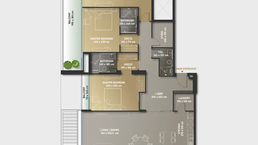 1 bedroom apartment for sale , Palm Jumeirah, Dubai, UAE No. 1243 № 4