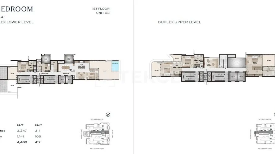 4 bedrooms duplex for sale, Palm Jumeirah, Dubai, UAE No. 2583 № 2